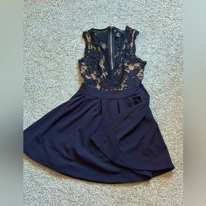 Black lace party dress